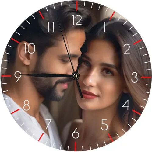 Vista 24 de Reloj de pared redondo de 250 años de aniversario, silencioso, sin tictac, funciona con pilas, retro con bandera de Estados Unidos, relojes