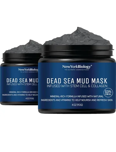 Vista 16 de Máscara de barro del Mar Muerto de New York Biology para rostro y cuerpo con eucalipto Refinador de poros de calidad de spa para piel grasa