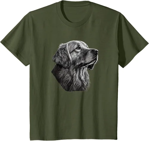 Vista 10 de Camiseta divertida Golden Retriever, Negro