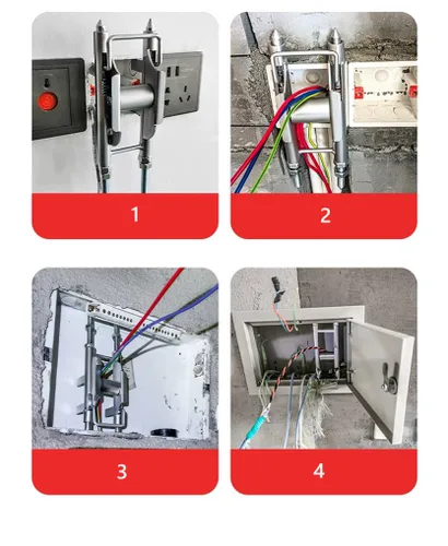 Vista 3 de Herramienta eléctrica profesional: Polea de tracción - Asistencia de cable para una sola persona. Adecuado para cajas de conexiones y paneles