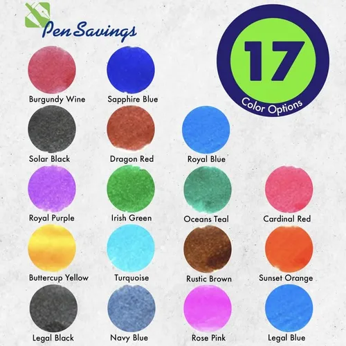 Vista 2 de Pen Savings Cartuchos de tinta para pluma estilográfica, paquete de 24, tamaño estándar internacional, longitud 1.5 pulgadas, diámetro de 0.102 in