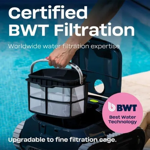Vista 5 de BWT ES Echo - Limpiador robótico inalámbrico para piscinas, navegación inteligente ultrasónica, batería a prueba de futuro, motores sin escobillas