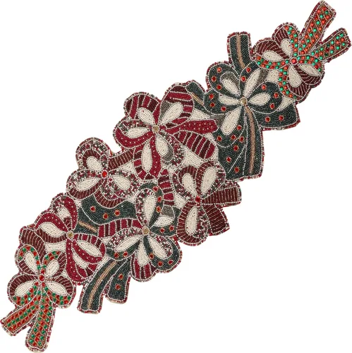 Vista 30 de Camino de mesa con cuentas de 36 pulgadas de diseño elegante infinito - Decoración de mesa para bodas, fiestas, días festivos, regalos y uso diario
