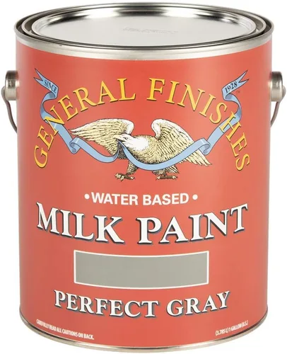 Vista 10 de General Finishes Pintura de leche a base de agua, 1 pinta, blanco antiguo