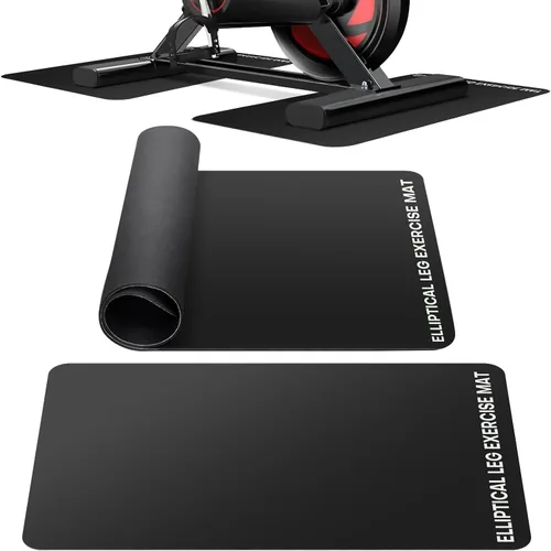 Vista 9 de Alfombrilla elíptica para debajo del escritorio, equipo de ejercicio antideslizante para bicicleta Peloton, pequeña alfombrilla de ejercicio