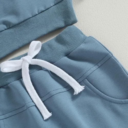 Vista 6 de Conjunto de sudadera de manga larga a cuadros para bebé niño para otoño e invierno