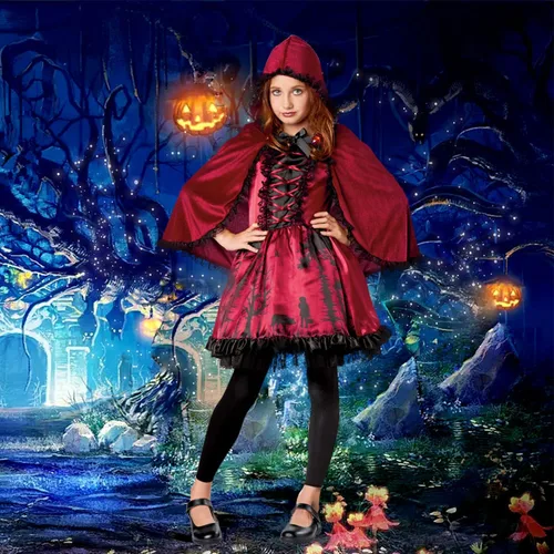 Vista 2 de Disfraz de Caperucita Roja para Niña, Tamaño Infantil