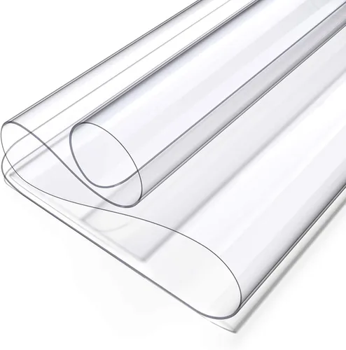 Vista 7 de Oterri Almohadilla de Escritorio Transparente, 12''x12'' Resistente al Calor Impermeable PVC Borde Redondo Alfombrilla Protectora de Escritorio