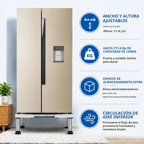 Vista 5 de SEISSO Mini soporte para refrigerador de altura ajustable de 7 a 8.2