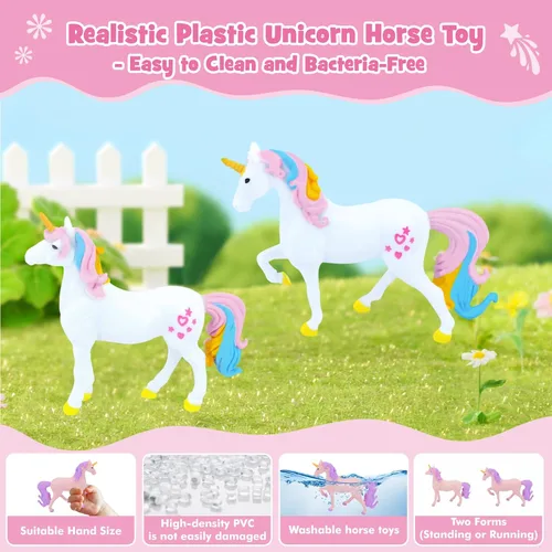 Vista 3 de Juego estable de madera del unicornio, establo del caballo