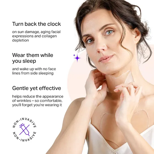 Vista 3 de BLUMBODY Almohadillas antiarrugas para el pecho y el cuello – Parches de silicona antiarrugas para la piel, reafirmantes y suavizantes – Almohadilla