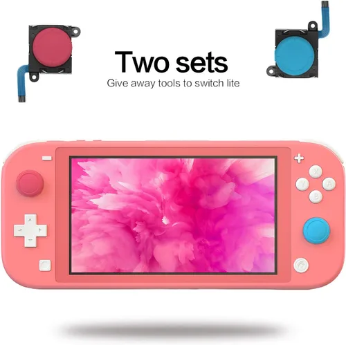 Vista 5 de ECHZOVE Joy Stick de repuesto compatible con Switch lite repuesto de palanca de mando compatible con Switch lite y kit de herramientas de reparación