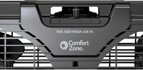 Vista 8 de Comfort Zone Ventilador de ventana para dormitorio, ventiladores duales de 9 pulgadas y 3 velocidades con expansores de bloqueo automático