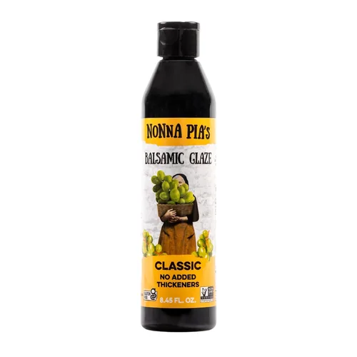 Vista 9 de Nonna Pia's Cabernet Merlot Balsamic Glaze – Vinagre balsámico de Módena certificado IGP – Sabor de cuerpo completo – Perfecto para hamburguesas