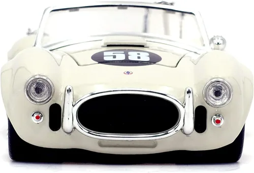 Vista 2 de Jada Toys Bigtime Muscle 1:24 1965 Shelby Cobra 427 S/C Coche fundido a presión blanco, Juguetes para niños y adultos