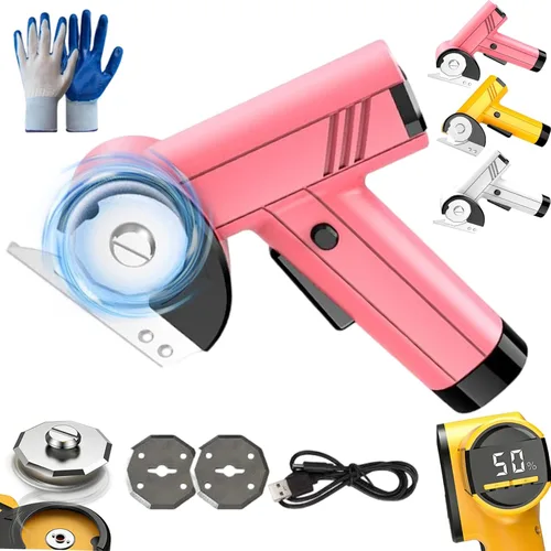 Vista 9 de Rechargeable High-Speed Cardboard Cutter, Cordless Electric Scissors, Automatic Cardboard Box Cutter with Safety Lock, 4-Speed Adjustment, Rotary
