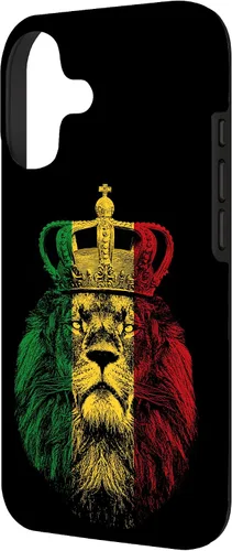 Vista 2 de Rasta Lion of Judah Rastafarian Reggae Ethiopian Lion Gift Case for iPhone 17