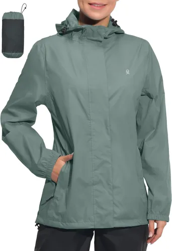 Vista 9 de Little Donkey Andy Chaqueta impermeable con capucha para mujer Negro