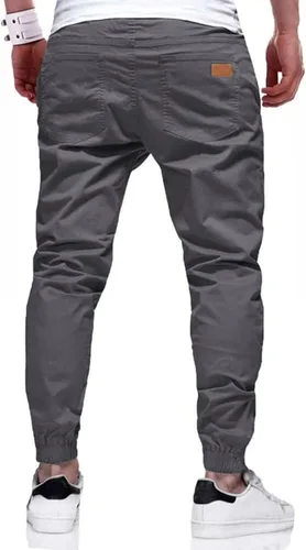 Vista 2 de Landtown Pantalones deportivos casuales para hombre, pantalones cargo de algodón, pantalones de entrenamiento para correr al aire libre con bolsillos