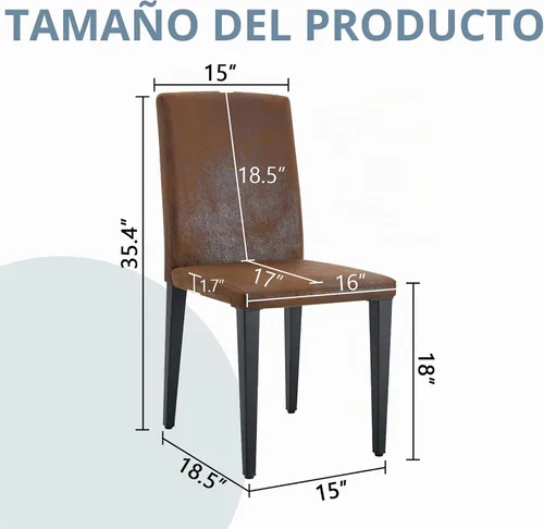 Vista 3 de Juego de mesa de comedor redonda para 6, juego de mesa de comedor extensible de 43-59 pulgadas, mesa de grano de madera de nogal y 6 sillas Marrón