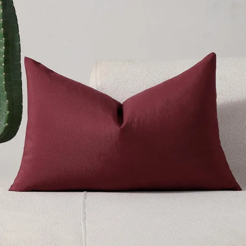 Vista 23 de vctops Fundas de almohada decorativas a cuadros azules de 12 x 20 pulgadas, funda de cojín lumbar de guingán para sofá, dormitorio