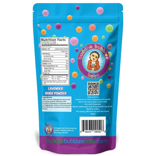 Vista 2 de Buddha Bubbles Boba - Mezcla de bebida en polvo prémium con forma de boba y té de burbujas (2.2 libras / 2.2 lbs)
