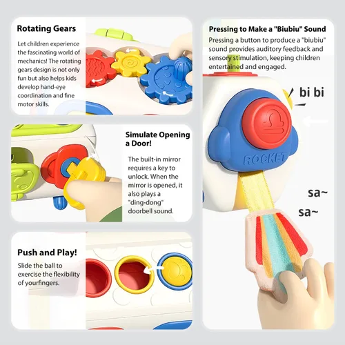 Vista 8 de Cubo de Actividades para Niños Pequeños de 1 Año, Juguetes Montessori para 1 Año - Regalos Ideales para Niños y Niñas de 1 Año - Juguetes de Viaje