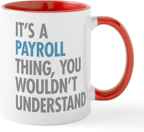 Vista 35 de CafePress Coffee Then Payroll Mugs - Taza de café de cerámica (11 oz)