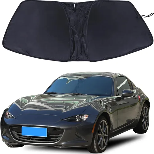 Vista 12 de Parasol para parabrisas de automóvil compatible con Mazda MX-5 2016-2024, protector de visera solar para ventana delantera, protección UV