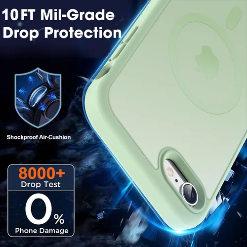 Vista 395 de MOCCA - Funda magnética resistente para iPhone XR de 6.1 pulgadas, compatible con MagSafe, funda con protección contra caídas de grado militar