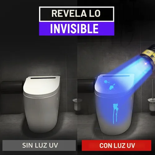 Vista 4 de Linterna UV USB-C recargable 365nm, mini linterna de luz negra UV B72-365 (azulado)