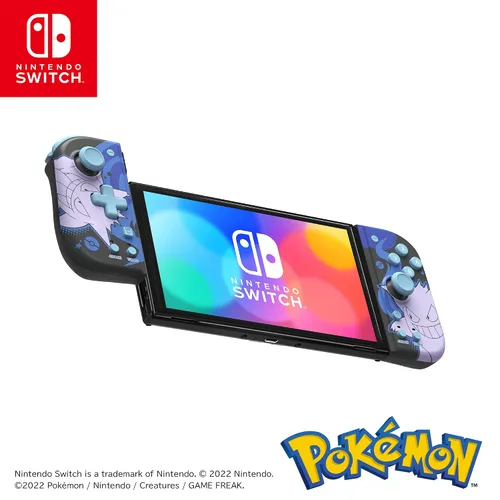 Vista 3 de HORI Nintendo Switch Split Pad Compact Gengar - Ergonomic Controller for Handheld Mode - Officially Licensed by Nintendo Pokémon