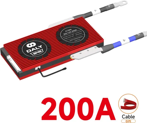 Vista 111 de DALY BMS 72V Li-ion 20S 30A Tablero de protección con cable de equilibrio de puerto común para panel solar autoconstruido, sistema de suministro