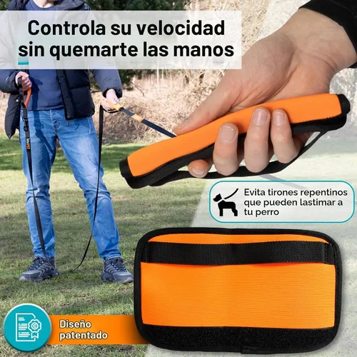 Vista 3 de Correa de 15 pies de largo para perros, correa de línea larga para entrenamiento y comandos a distancia, nailon, resistente, ideal para razas