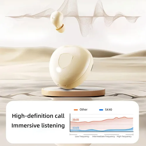 Vista 6 de Xmenha Mini auricular invisible pequeño inalámbrico blanco auricular para oídos pequeños canales mujeres dormir pequeños micro pequeños discretos