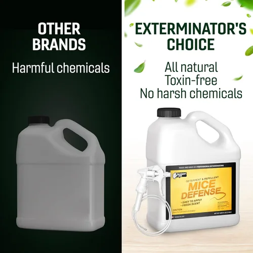Vista 7 de Exterminators Choice - Spray de defensa para ratones, 1 galón (128 onzas líquidas), aroma a menta, uso en interiores y exteriores: césped, jardín
