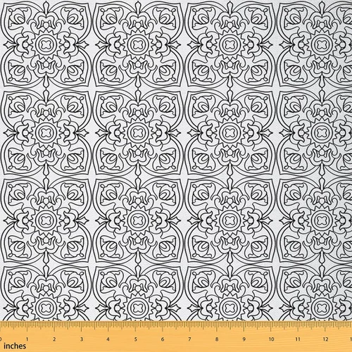 Vista 29 de Feelyou Tela de Dibujos Animados de Frutas por el Patio, Tela con Diseño Temático de Frutas Tropicales para Sillas y Proyectos de Bricolaje