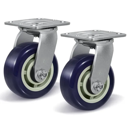 Vista 25 de Ruedas giratorias industriales de 4 x 2 pulgadas, poliuretano en rueda de polipropileno, ampliamente utilizadas para camiones de plataforma U-Boat