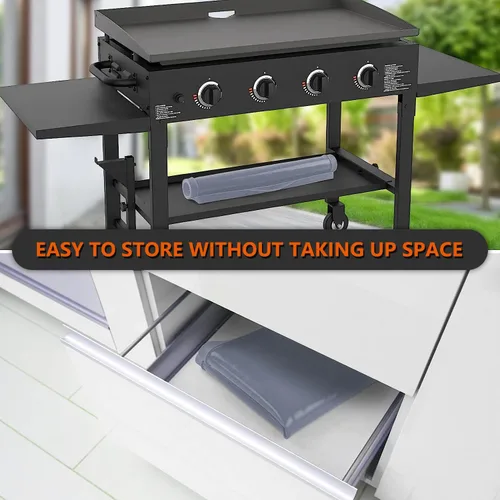 Vista 8 de 17" Tapete de silicona para parrilla Blackstone de 17 pulgadas, cubierta de parrilla de silicona resistente de grado alimenticio, proteja su