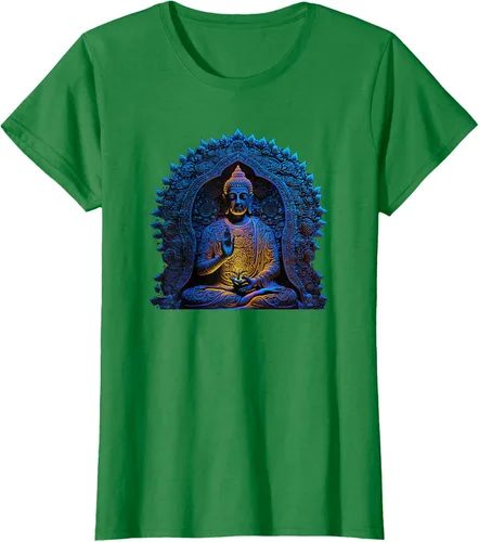 Vista 31 de Estatua de Buda Yoga Budismo Zen Buddhism Meditation T-Shirt Negro