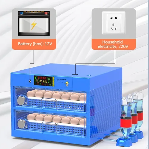 Vista 4 de Eggs Automatic Egg Incubator,Egg Incubator with Automatic Egg Turning, Humidity Control, Temperature Control, Incubators for Hatching Chicken, Duck