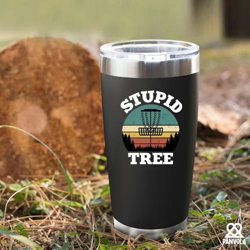 Vista 6 de Panvola Loco Árbol Divertido Regalos de Juego de Disc Golf Para Papá Mamá Abuelo Abuela De Hijo Hija Esposo Esposa Vaso Aislado al Vacío Retro