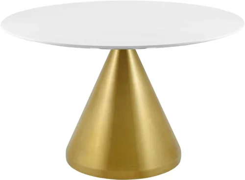 Vista 17 de Modway Tupelo - Mesa de comedor cuadrada de 28 pulgadas, color dorado y blanco