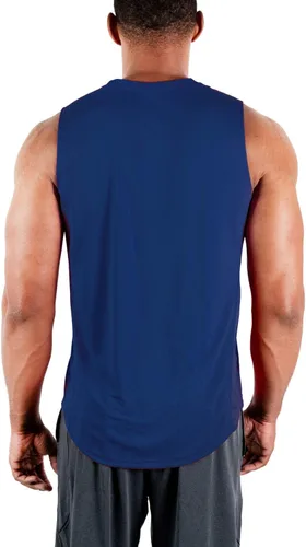 Vista 5 de DEVOPS - Paquete de 3 camisetas sin mangas para hombre, ajuste seco, para músculos, camiseta de entrenamiento