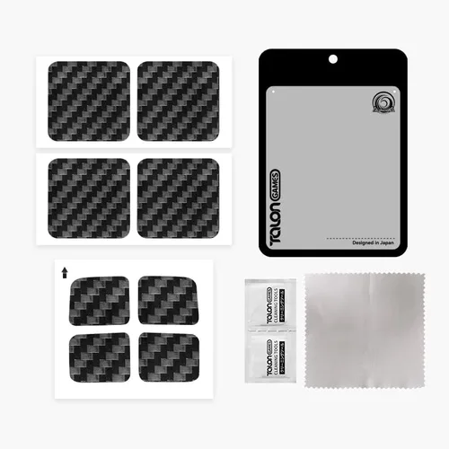 Vista 5 de Protector táctil compatible con Steam Deck Touch Trackpad (protector de trackpads + protector de 4 teclas, carbón - negro)