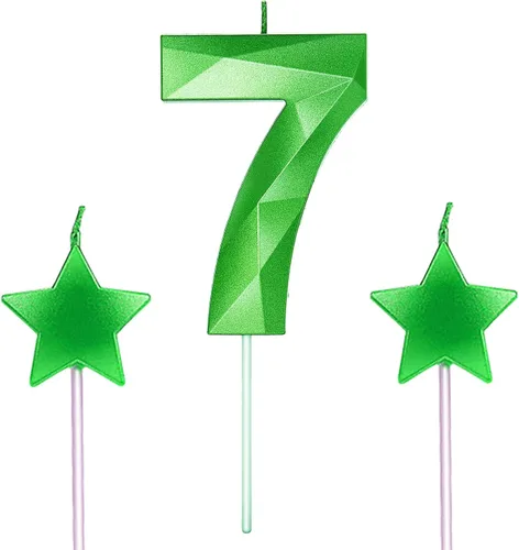 Vista 9 de Velas de primer cumpleaños y velas de corazón de estrella de 2.76 pulgadas para decoración de pasteles de cumpleaños, boda, aniversario, celebración