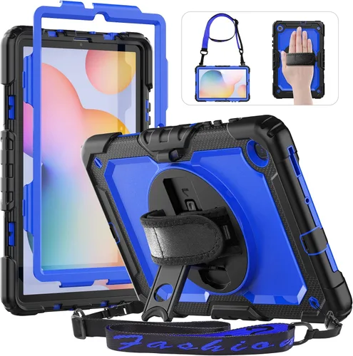 Vista 22 de HXCASEAC Funda para Samsung Galaxy Tab A9 de 8,7 pulgadas, protectora con protector de pantalla/correa de mano/soporte para bolígrafo, resistente a
