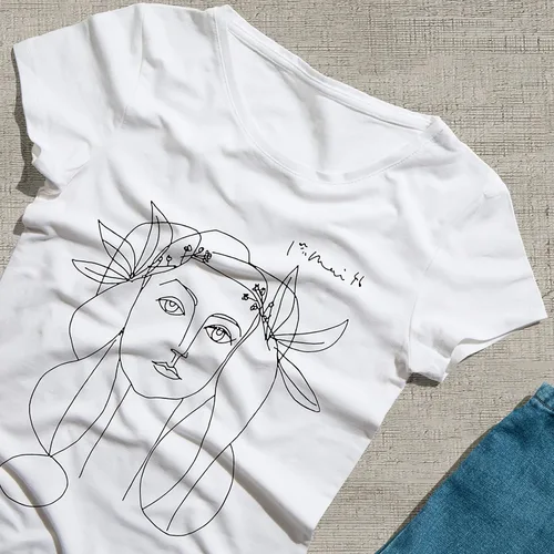 Vista 7 de Picasso's War and Peace Art T-Shirt (Adults, Kids, Short & Long Sleeve) White