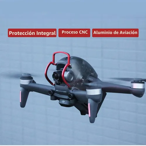 Vista 2 de FPV Drone Gimbal Bumper para DJI FPV Drone PTZ Protect Bar Cámara de aleación de aluminio Anti-colisión (negro)