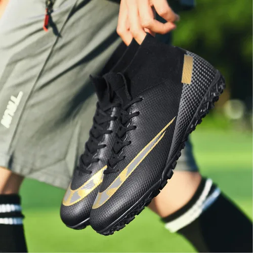 Vista 4 de HaloTeam Zapatos de fútbol para hombre, botas de fútbol profesionales de alta calidad, transpirables, para interiores y exteriores, TFAG